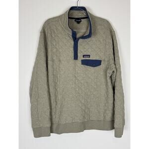 Patagonia Worn Wear Pullover Mens Large Snap-T Sweater Organic Cotton